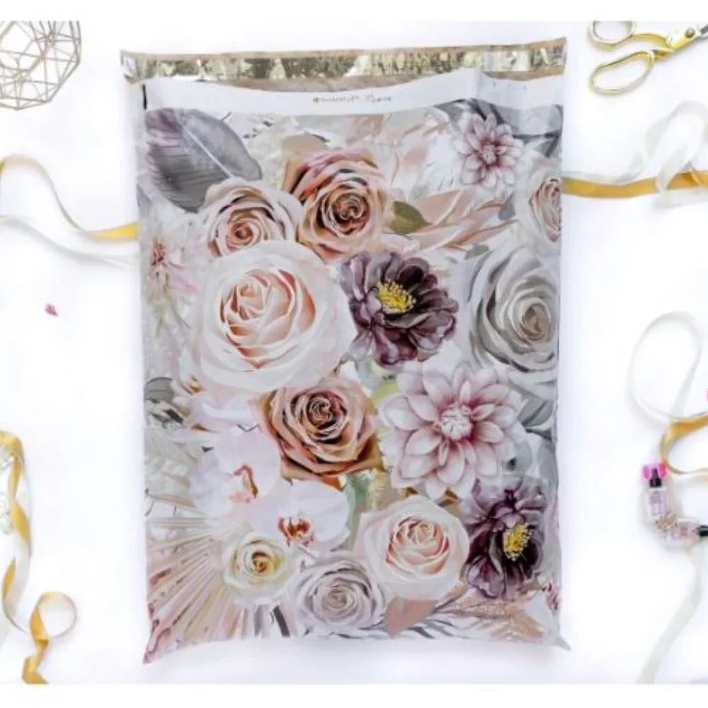 Set of 10 -  19"x24" Boho Floral Poly Mailers - Picture 3 of 3